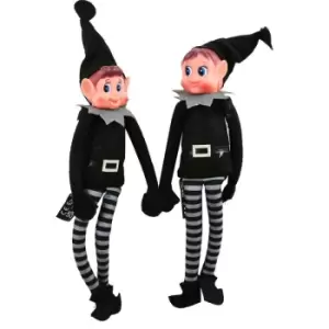 Image of 12 Naughty Elves Pack Of 2 Boy Girl Black