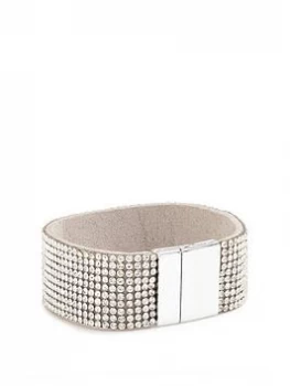Image of Mood Silver Plated Crystal Pave Bracelet