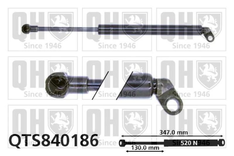 Image of QUINTON HAZELL Tailgate strut QUINTON HAZELL QTS840186