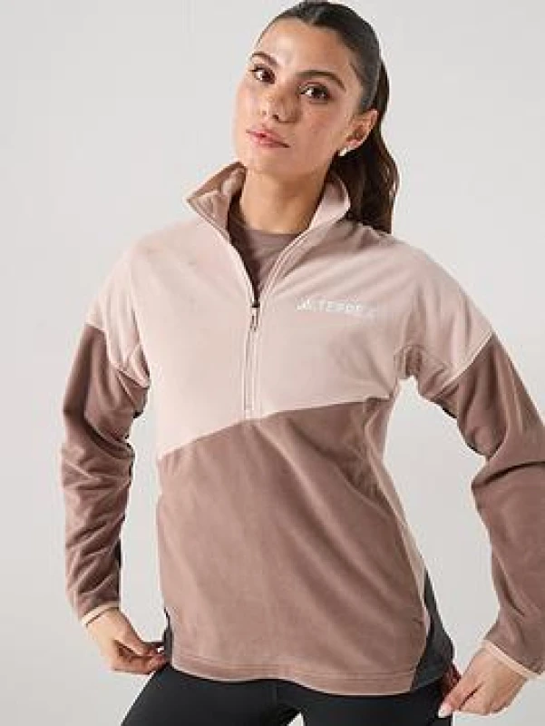 Image of Womens fleece adidas Terrex Multi Climawarm Marron Female XS