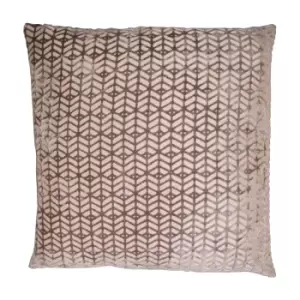 Image of Malini Dua Velvet Abstract Cusion in Grey