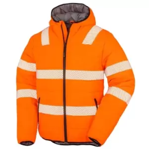 Image of Result Genuine Recycled Unisex Adult Ripstop Safety Jacket (3XL) (Fluorescent Orange)