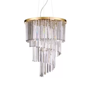 Image of Carlton 12 Light Pendant Light Gold, E14
