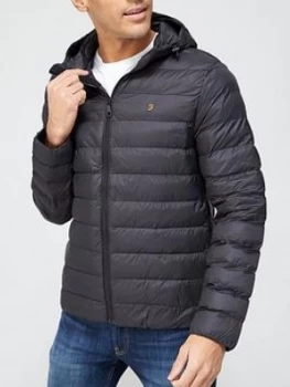 Image of Farah Strickland Padded Jacket, Black, Size XL, Men