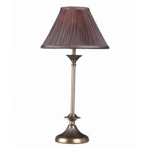 image of The Lighting and Interiors Group Norm Table Lamp - Antique Brass