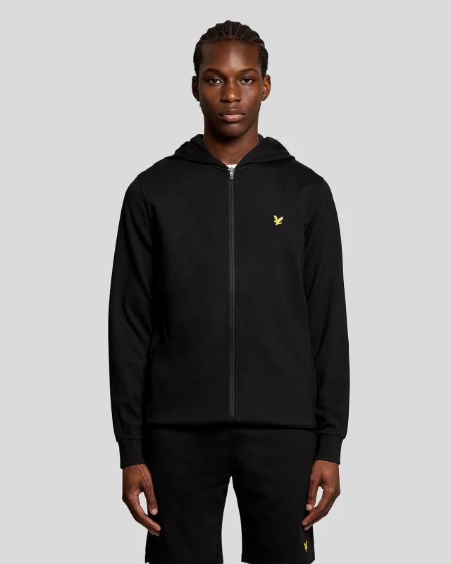Image of Lyle & Scott Full-zip hoodie Lyle & Scott Fly Noir Male XS