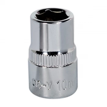 image of Sealey SP3810 WallDrive Socket 10mm 3/8"Sq Drive Fully Polished