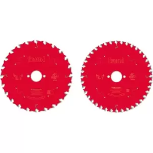 Image of Freud PRO 2 Piece 190mm Circular Saw Blade Set 190mm Assorted Teeth 30mm