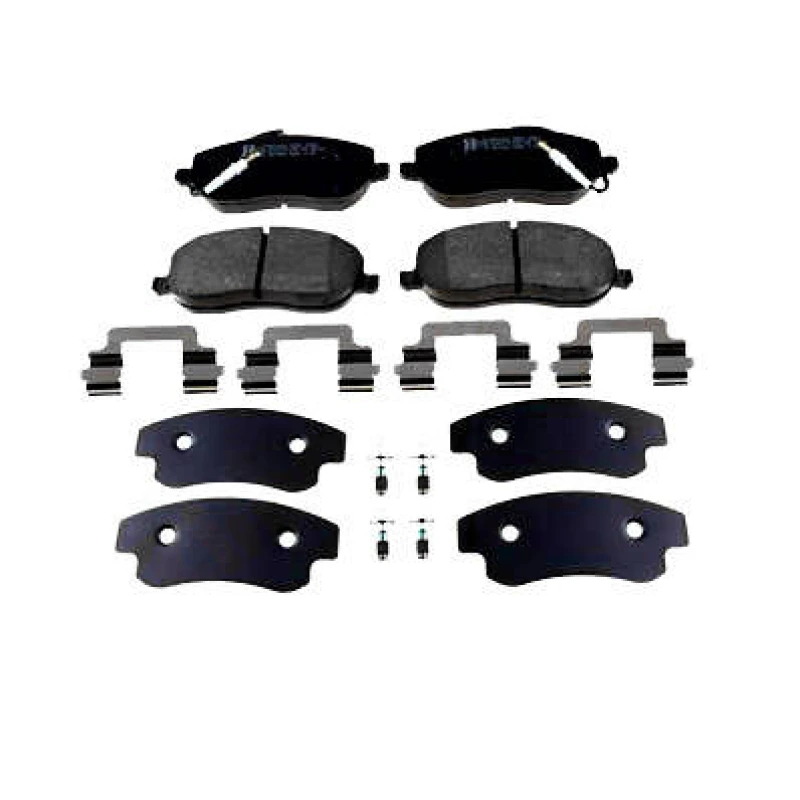 Image of ZIMMERMANN 20261.190.2 Brake pad set Front Axle, incl. wear warning contact, Photo corresponds to scope of supply, with bolts/screws Brake Pad Set,di