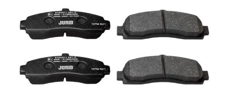 Image of JURID 572257J Brake pad set not prepared for wear warning indicator, without accessories Brake Pad Set,disc brake (402)