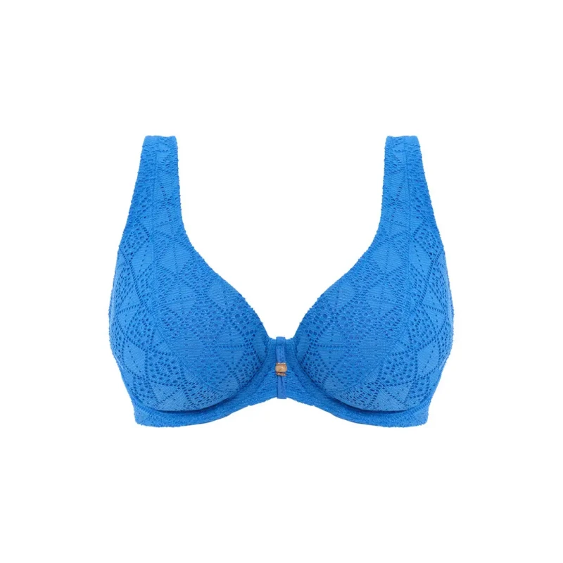Image of Freya Womens underwired strapless swimsuit top Freya Nomad Nights Bleu Female 75F