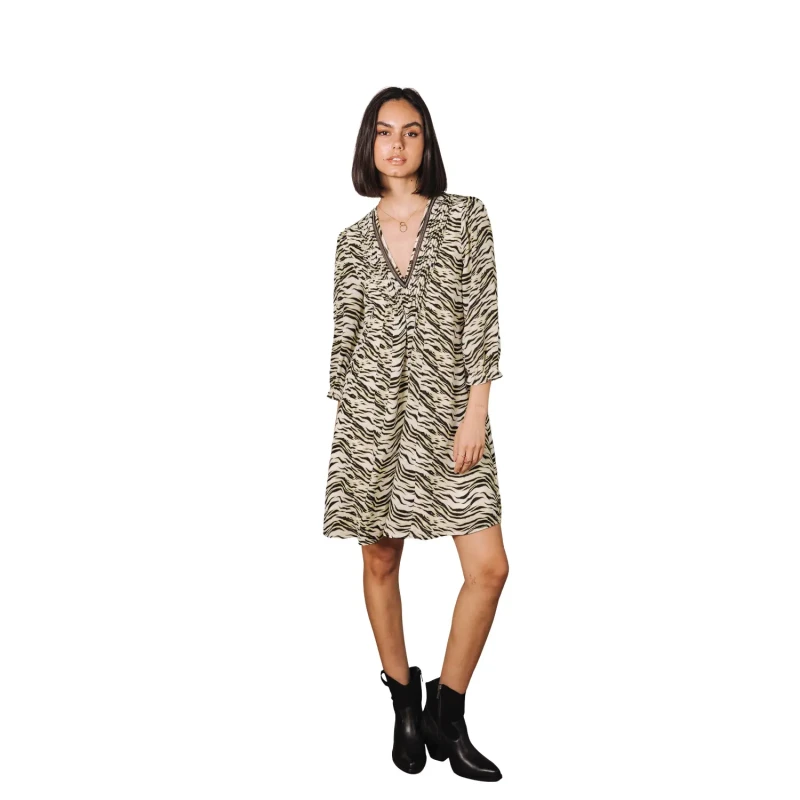 Image of Freeman T Porter Womens dress Freeman T Porter Juna Tiger Vert Female XS