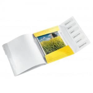 image of Leitz WOW Divider Book. Polypropylene. 6 tabbed dividers. A4. Yellow -