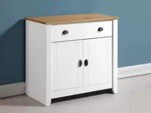 Image of Seconique Ludlow White and Oak 2 Door 1 Drawer Sideboard