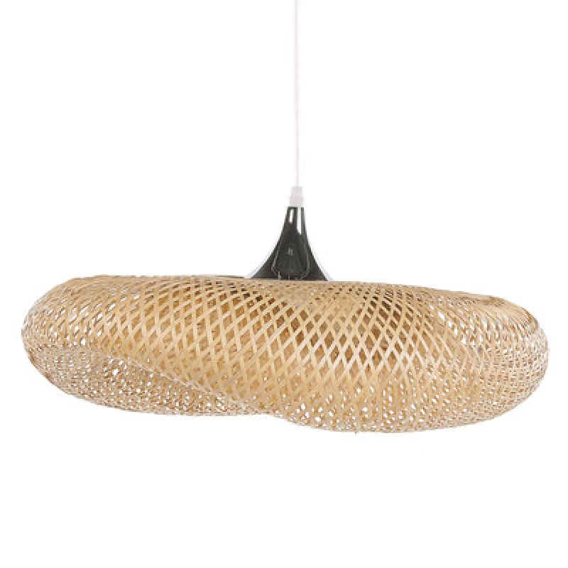 Image of Beliani Pendant Lamp Boyne Bamboo Wood Light Brown