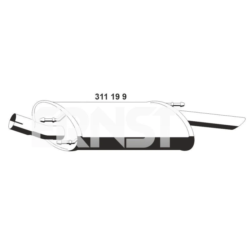 Image of ERNST 311199 Rear silencer End Silencer (3437)