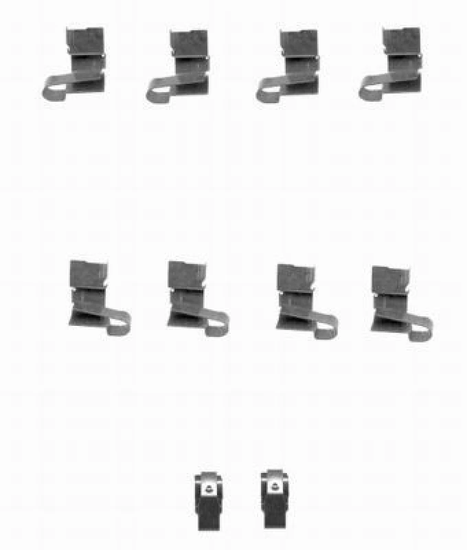 Image of HELLA Brake pad fitting kit HELLA 8DZ 355 204-081