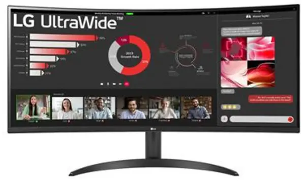 Image of LG 34" 34WR50QC-B CURVED UltraWide Quad HD VA LCD Monitor