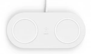 image of Belkin 10W Qi Dual Wireless Charger Pad Incl. Plug - White