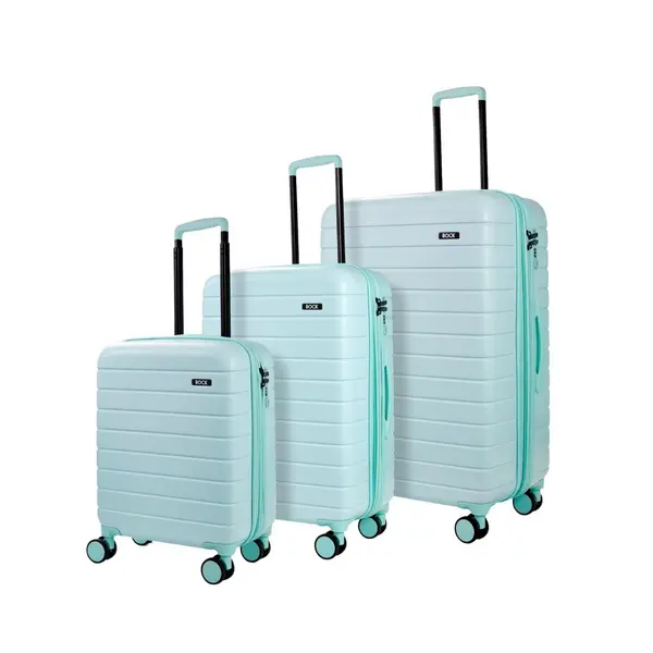 image of Rock Luggage Novo WR24801 Mint Green Suitcase 3Pcs Set