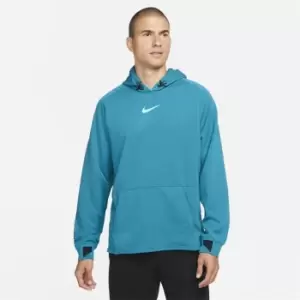 Image of Nike Pro Pull Over Fleece Hoodie Mens - Blue