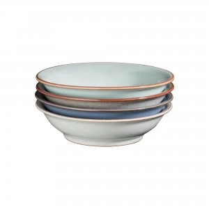 Denby Always Entertaining - The Blue Edit 4 Piece Medium Shallow Bowl Set