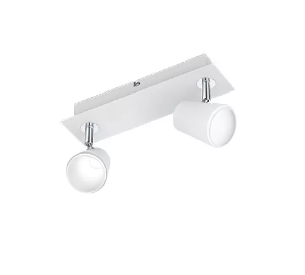 Image of Narcos Modern 2 Light Twin Ceiling Spotlight White Matt 3000K
