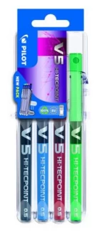 Image of PILOT V5 Set2Go Rollerball Pens Assorted Pack of 4 S2G573470