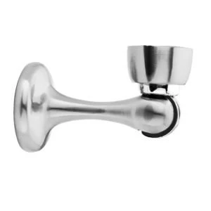 image of BQ Zinc Chrome Effect Door Stop Pack of 1