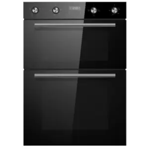 image of Cookology 90cm Electric Double Oven Built-under Design Touch Controls & Dials Quick Heat - Black