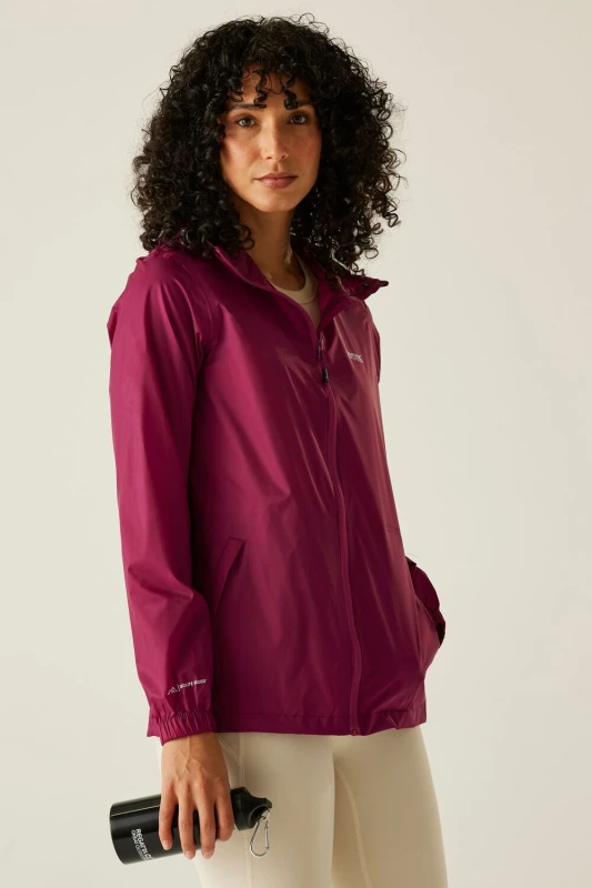 Image of Regatta Womens 'Pack-It III' Waterproof Packaway Jacket in Grape Size: 8 Grape Female 8