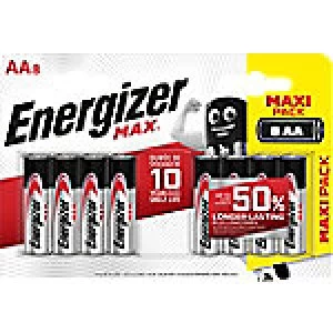 Image of Energizer AA Alkaline Batteries Max LR6 1.5V 8 Pieces