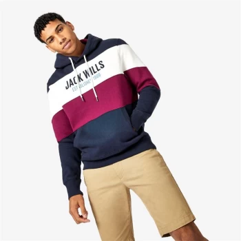 image of Jack Wills Hatherley Stripe Hoodie - Navy