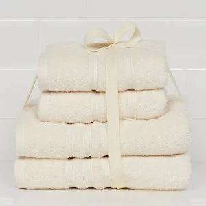 Image of Catherine Lansfield 4 Piece Zero Twist Towel Bale - Cream