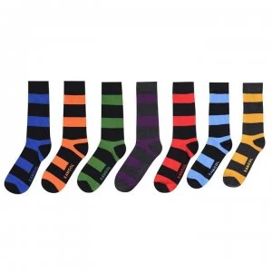 Image of Kangol Formal 7 Pack Socks Mens - Bold Stripe