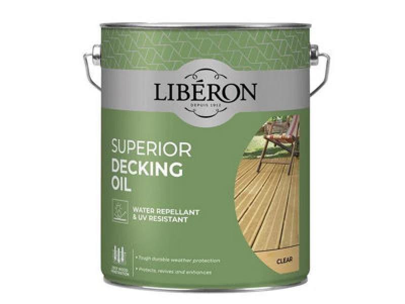 Image of Liberon Superior Clear Decking Oil 5 Litre - Premium Timber Protection And Enhancement
