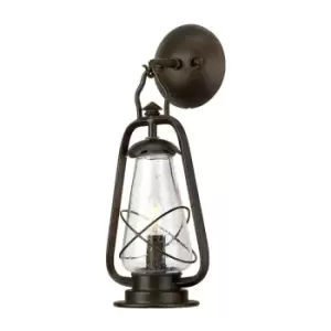 Image of Outdoor IP44 Wall Light Sconce Old Bronze LED E14 60W Bulb External d01954