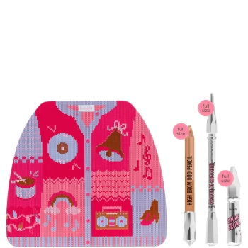 Image of benefit Jingle Brows Eyebrow Pencil, Eyebrow Gel and Highlighting Pencil Gift Set (Various Shades) - 5 Warm Black-Brown