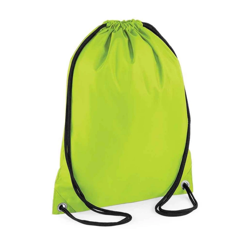 Image of Bagbase Mens Budget Drawstring Bag in Lime Lime Male