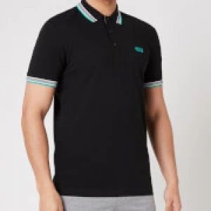 Image of Hugo Boss Athleisure Paddy Pique Polo Shirt Black/Green Size M Men