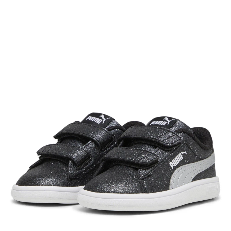 Image of Puma Smash 3.0 Glitz Glam V Infant Girl Trainers - Black C7