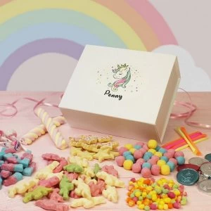 image of Personalised Unicorn Sweet Box