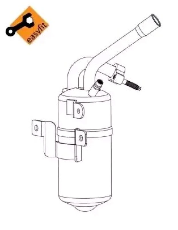 Image of NRF 33358 Receiver Drier EASY FIT Aluminium, with seal ring, with gaskets/seals Aluminium Dryer,air conditioning (851)