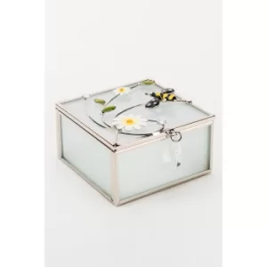 image of SOPHIA Classic Collection Wire and Glass Bee Trinket Box