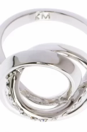 Image of Ladies Karen Millen PVD Silver Plated Ring Medium KMJ877-01-02M