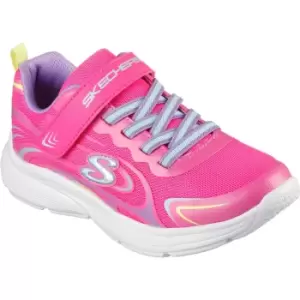 image of Skechers Girls Wavy Lites Eureka Shine Cushioned Trainers UK Size 12 (EU 30)