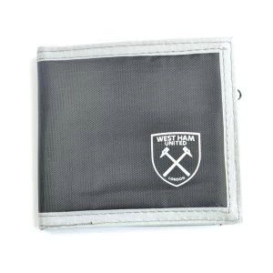 image of West Ham United Multi Pocket Black Canvas Crest Wallet