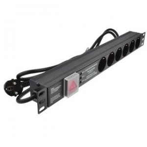 Image of Dynamode PDU-6WS-H-SCH-SCH-SP power distribution unit (PDU) 1U Black 6 AC outlet(s)