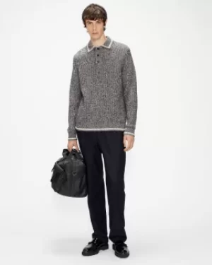 Image of Ted Baker Long Sleeved Mouline Polo