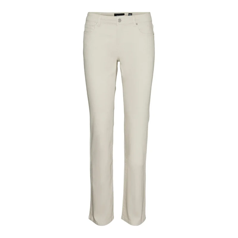 Image of Vero Moda Womens straight Trousers Vero Moda Wild DAF MR Beige Female Mx30